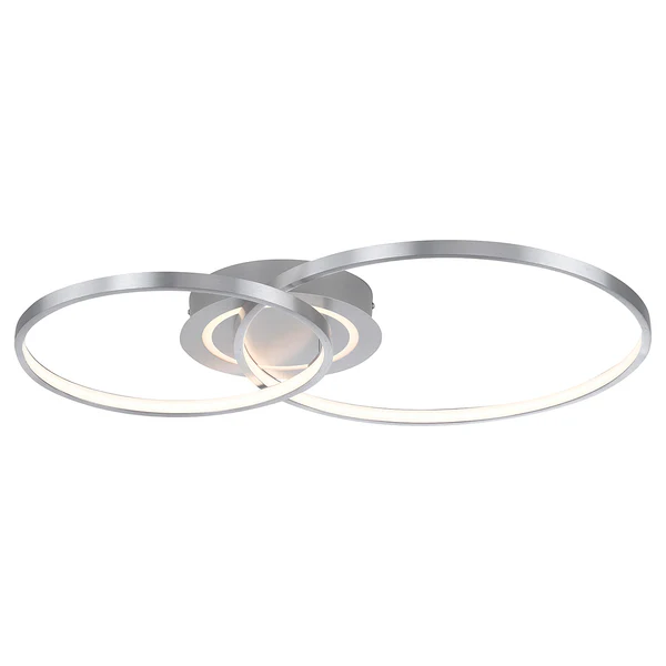 LED-Deckenleuchte Asmina - Eisen / Aluminium - 2-flammig - Silber - Image 7