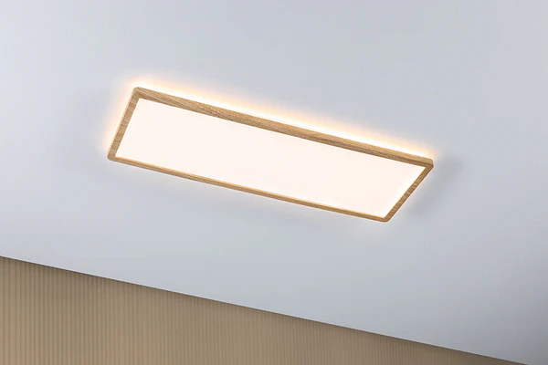 LED-Deckenleuchte Atria Shine Oak - Kunststoff / Eiche Optik - Braun - 1-flammig - Warmweiß - Image 2
