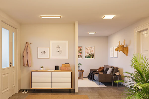 LED-Deckenleuchte Atria Shine Oak - Kunststoff / Eiche Optik - Braun - 1-flammig - Warmweiß - Image 3