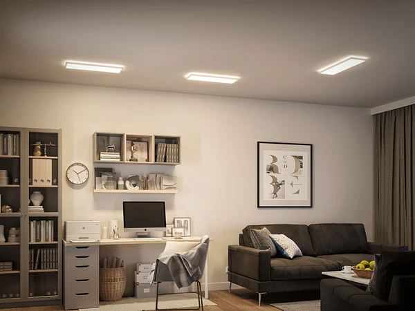 LED-Deckenleuchte Atria Shine Panel - Aluminium - Weiß - 1-flammig - Universalweiß - Image 3