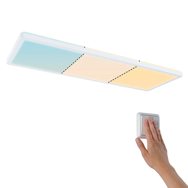 LED-Deckenleuchte Atria Shine Panel - Aluminium - Weiß - 1-flammig - Warmweiß - Universalweiß - Image 12