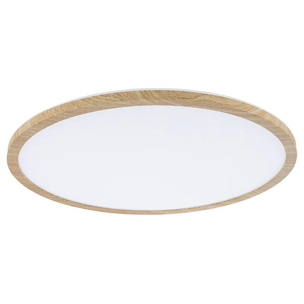 LED-Deckenleuchte Atria Shine Rund Oak - Kunststoff / Eiche Optik - Braun - 1-flammig - Durchmesser: 42 cm - Warmweiß - Image 3
