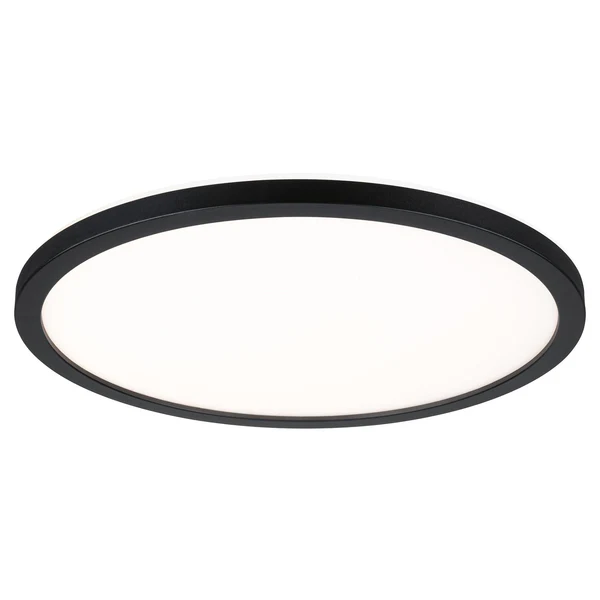 LED-Deckenleuchte Atria Shine Rund - Polycarbonat - 1-flammig - Schwarz - Durchmesser: 29 cm - Warmweiß