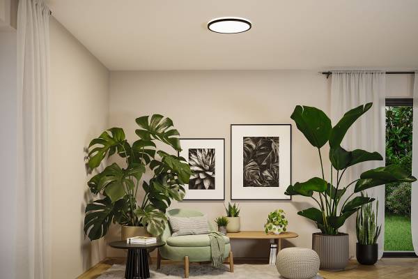 LED-Deckenleuchte Atria Shine WS Rund - Kunststoff - Schwarz - Image 4
