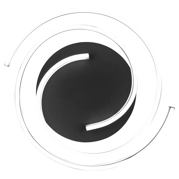 LED-Deckenleuchte Caya - Kunststoff / Stahl - 1-flammig - Schwarz - Image 7