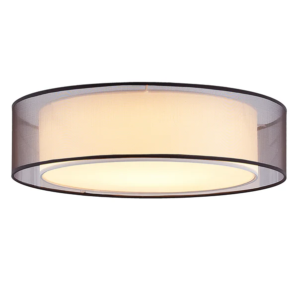 LED-Deckenleuchte Chloe - Mischgewebe / Eisen - 3-flammig
