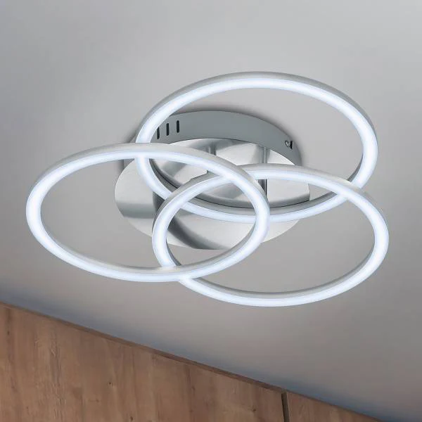 LED-Deckenleuchte Circle - Eisen - 1-flammig - Silber