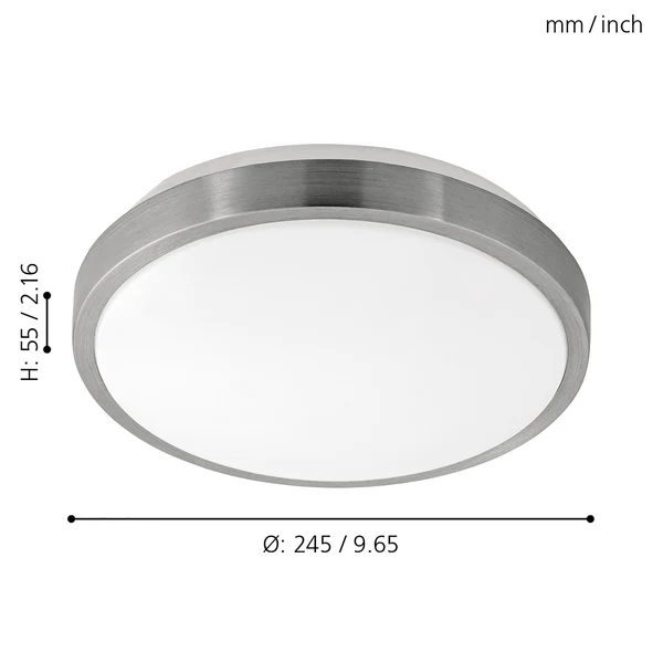 LED-Deckenleuchte Competa - Kunststoff / Stahl - 1-flammig - Durchmesser: 25 cm - Image 3
