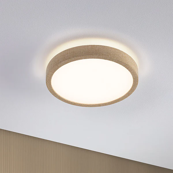 LED-Deckenleuchte Cosara Typ A - Kunststoff / Textil - Beige - 1-flammig - Beige - Image 2