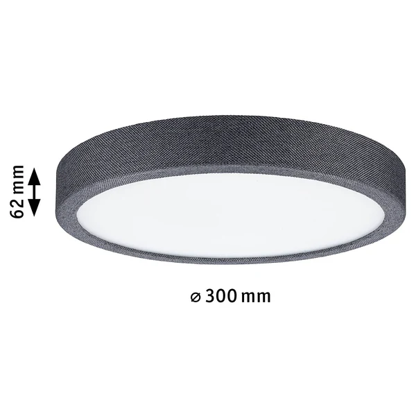 LED-Deckenleuchte Cosara Typ A - Kunststoff / Textil - Grau - 1-flammig - Grau - Image 10