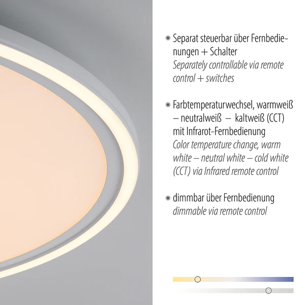 LED-Deckenleuchte Edging - Polycarbonat / Stahl - 2-flammig - Image 13