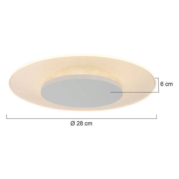 LED-Deckenleuchte Elanora - Acrylglas / Stahl - 1-flammig - Durchmesser: 28 cm - Image 6