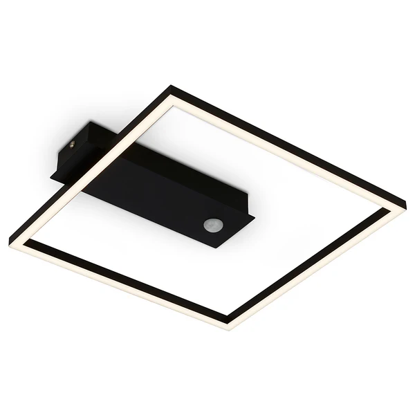 LED-Deckenleuchte Figa Sensor 1-flammig - Aluminium / Polypropylen - Schwarz
