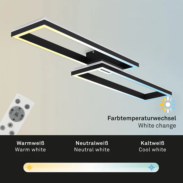LED-Deckenleuchte Frame Back V - Nylon / Eisen - 2-flammig - Image 10