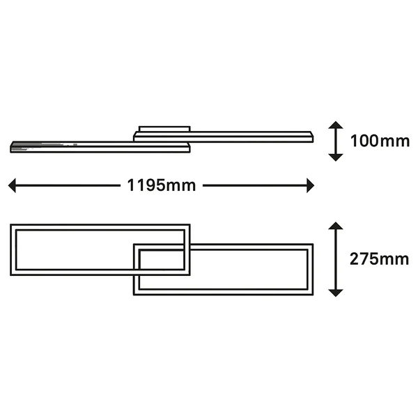 LED-Deckenleuchte Frame Back V - Nylon / Eisen - 2-flammig - Image 12