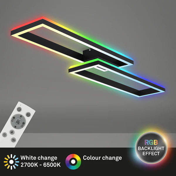 LED-Deckenleuchte Frame Back V - Nylon / Eisen - 2-flammig - Image 6