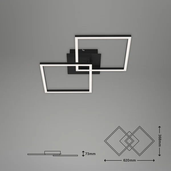 LED-Deckenleuchte Frame VI - Polycarbonat / Eisen - 1-flammig - Image 8