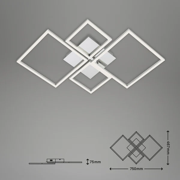 LED-Deckenleuchte Frame XI - Polycarbonat / Eisen - 1-flammig - Image 9