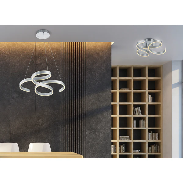 LED-Deckenleuchte Francis - Kunststoff / Aluminium - 1-flammig - Silber - Image 2