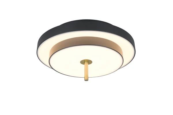 LED-Deckenleuchte Keaton - Polycarbonat / Eisen - 1-flammig - Schwarz - Image 2