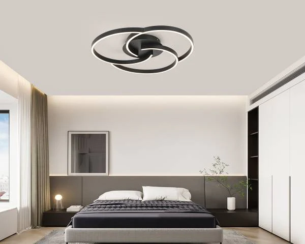 LED-Deckenleuchte Kerstin - Aluminium - Schwarz - Image 3