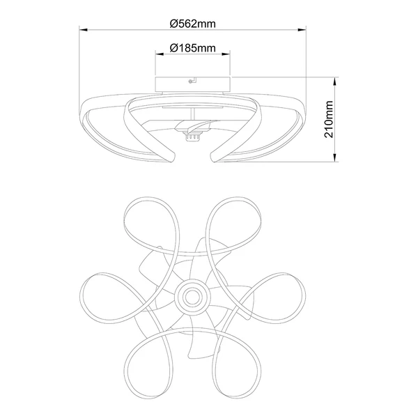 LED-Deckenleuchte Loris - Acrylglas / Eisen - 1-flammig - Image 8