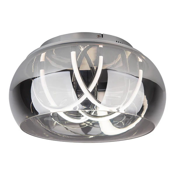 LED-Deckenleuchte Malou - Rauchglas / Aluminium - 3-flammig - Image 4