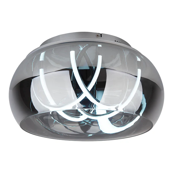 LED-Deckenleuchte Malou - Rauchglas / Aluminium - 3-flammig - Image 5