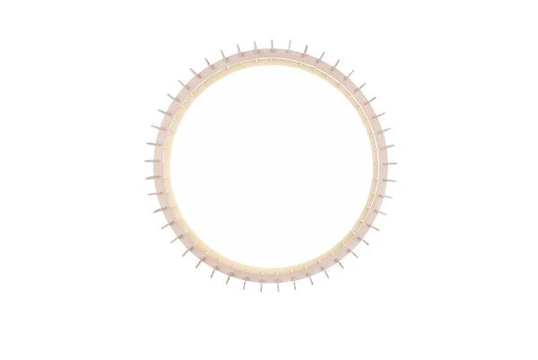 LED-Deckenleuchte Monte - Eisen / Kiefer - Weiß - 1-flammig - Durchmesser: 60 cm - Image 8