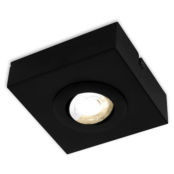 LED-Deckenleuchte Morco 1-flammig - Aluminium - Schwarz