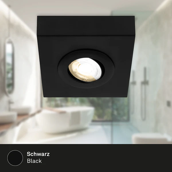 LED-Deckenleuchte Morco 1-flammig - Aluminium - Schwarz - Image 3