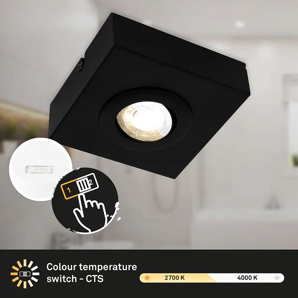 LED-Deckenleuchte Morco 1-flammig - Aluminium - Schwarz - Image 4