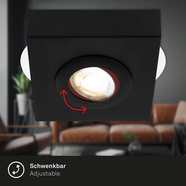 LED-Deckenleuchte Morco 1-flammig - Aluminium - Schwarz - Image 5