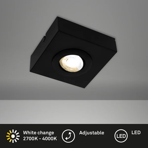 LED-Deckenleuchte Morco 1-flammig - Aluminium - Schwarz - Image 6