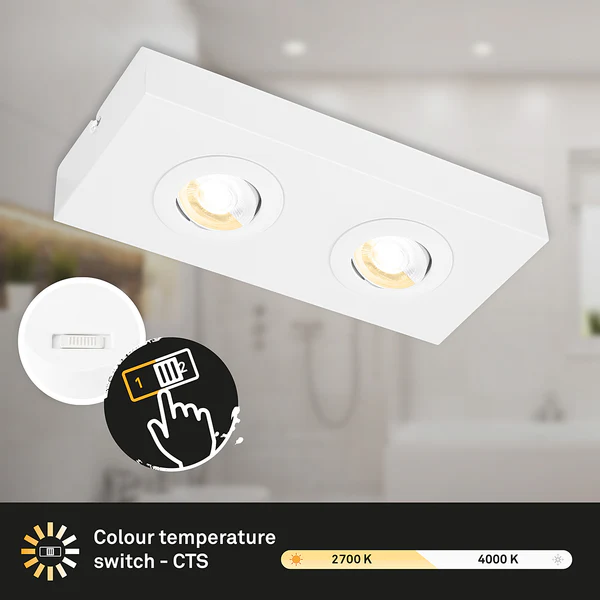 LED-Deckenleuchte Morco 2-flammig - Aluminium - Weiß - Image 4