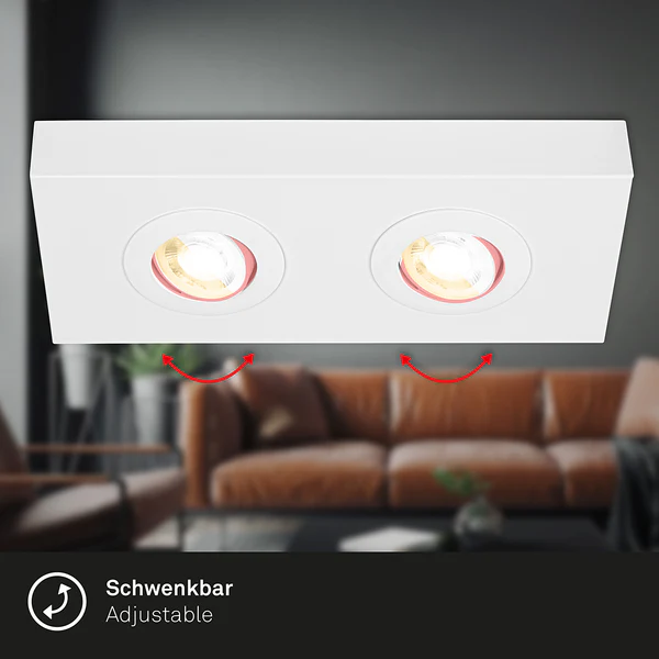 LED-Deckenleuchte Morco 2-flammig - Aluminium - Weiß - Image 5