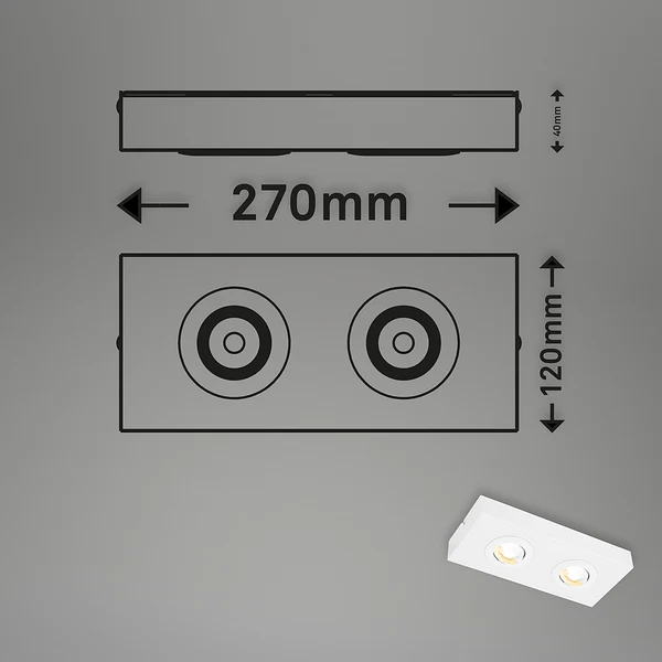 LED-Deckenleuchte Morco 2-flammig - Aluminium - Weiß - Image 8