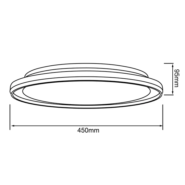 LED-Deckenleuchte Pederson - ABS / Eisen - 1-flammig - Image 9