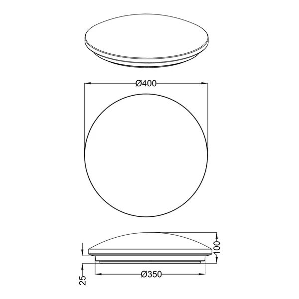 LED-Deckenleuchte Putz I - Acrylglas - 1-flammig - Image 4