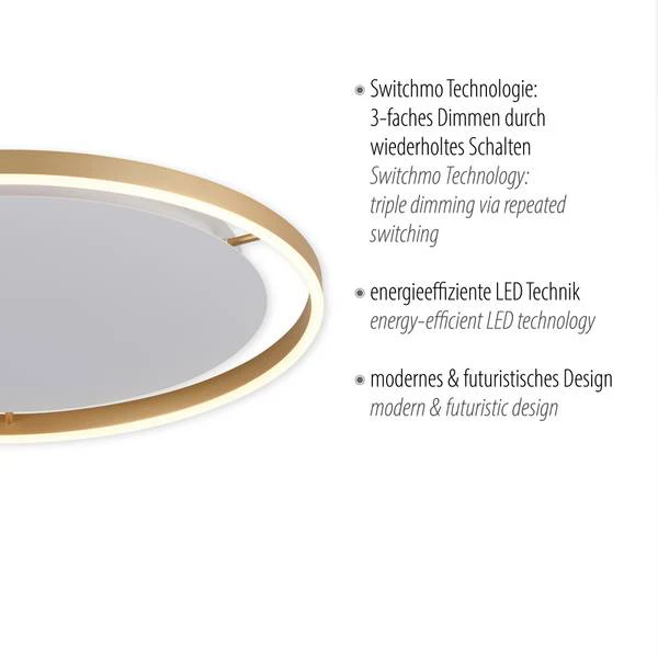 LED-Deckenleuchte Ritus Typ B - Kunststoff / Aluminium - 1-flammig - Messing - Image 6