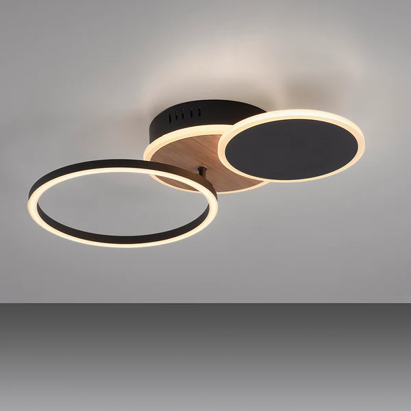 LED-Deckenleuchte Sevent Typ A - Polyester PVC / Aluminium- 1-flammig - Braun - Image 3