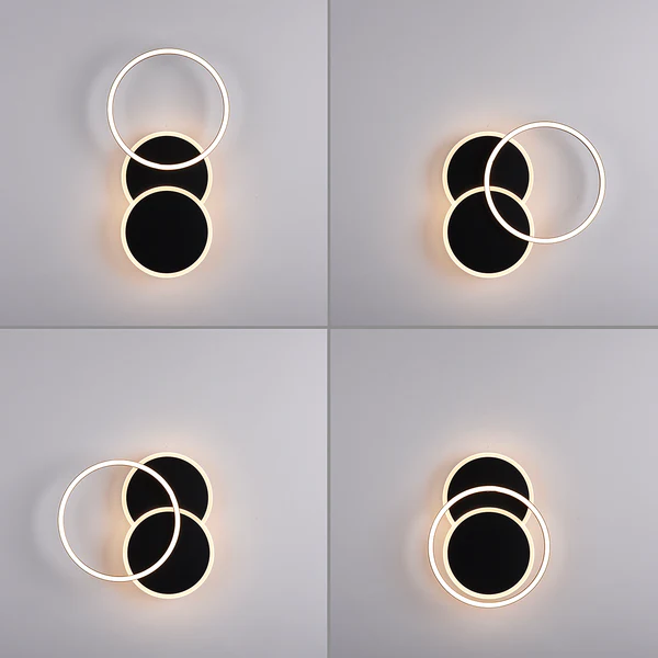 LED-Deckenleuchte Sevent Typ A - Polyester PVC / Aluminium- 1-flammig - Schwarz - Image 8