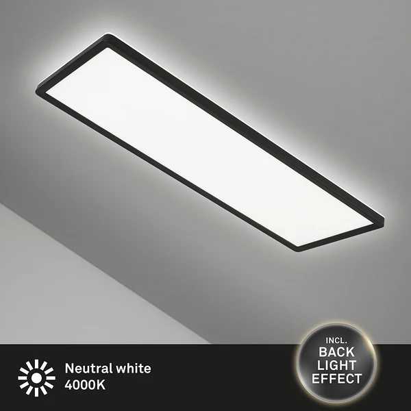 LED-Deckenleuchte Slim I - Nylon - 1-flammig - Schwarz - Image 4