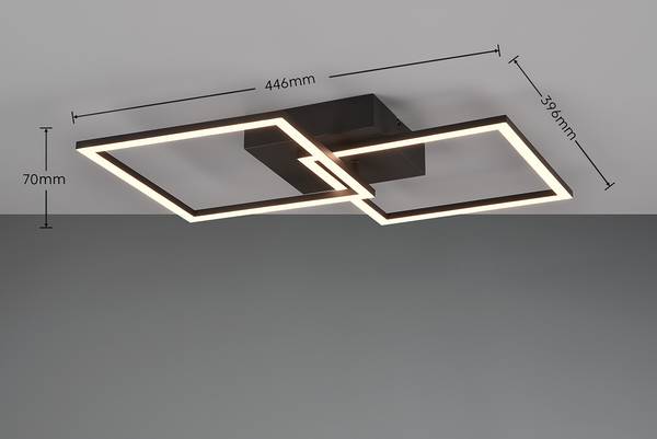 LED-Deckenleuchte Trail - Eisen - 1-flammig - Schwarz - Breite: 60 cm - Image 12