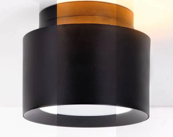 LED-Deckenleuchte Trimes - ABS - 1-flammig - Schwarz - Durchmesser: 14 cm - Image 2