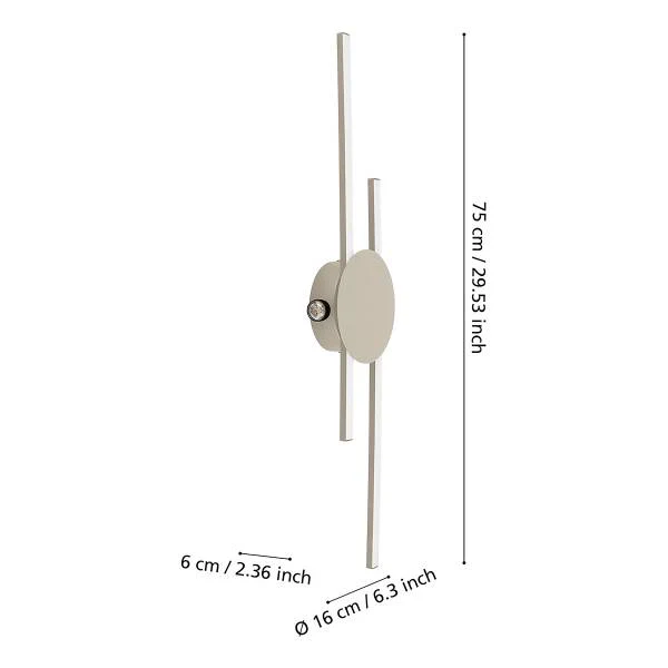 LED-Deckenleuchte Venticello - Aluminium - 2-flammig - Sand / Weiß - Image 12