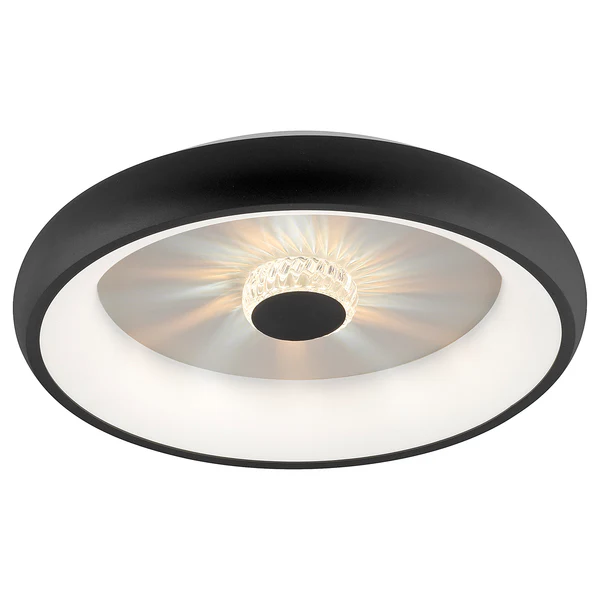 LED-Deckenleuchte Vertigo Typ B - Eisen - 1-flammig - Schwarz