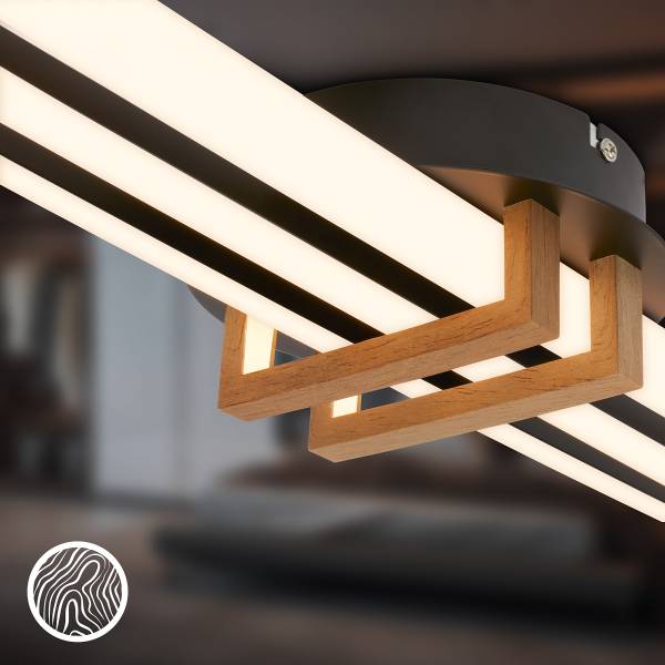 LED-Deckenleuchte Vinka - Aluminium / Polyethylen - Schwarz - Image 5
