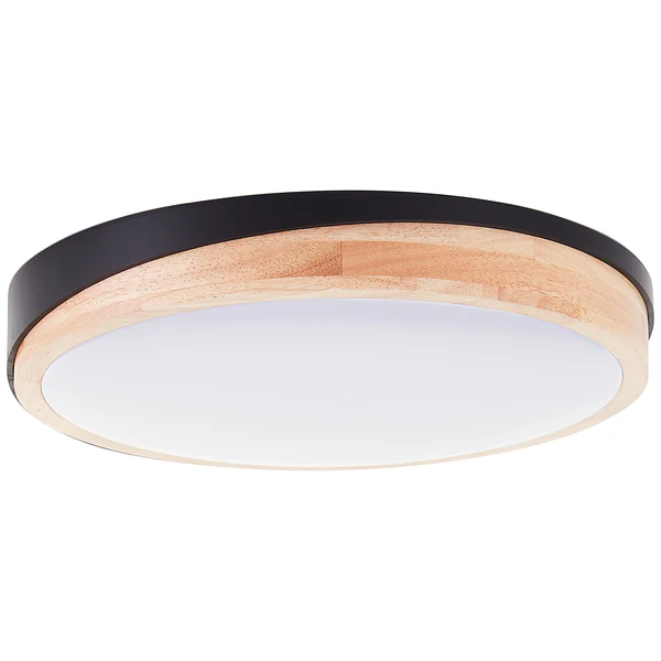 LED-Deckenleuchten Baarlo Typ A - Gummibaum massiv / Eisen - 1-flammig - Durchmesser: 35 cm - Image 4