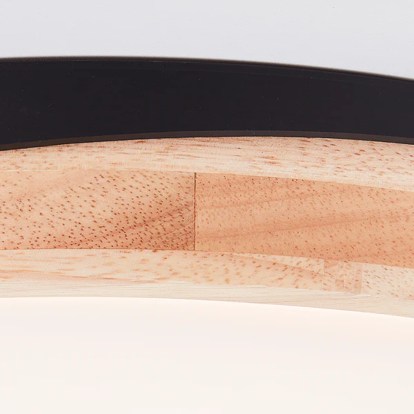 LED-Deckenleuchten Baarlo Typ A - Gummibaum massiv / Eisen - 1-flammig - Durchmesser: 35 cm - Image 9